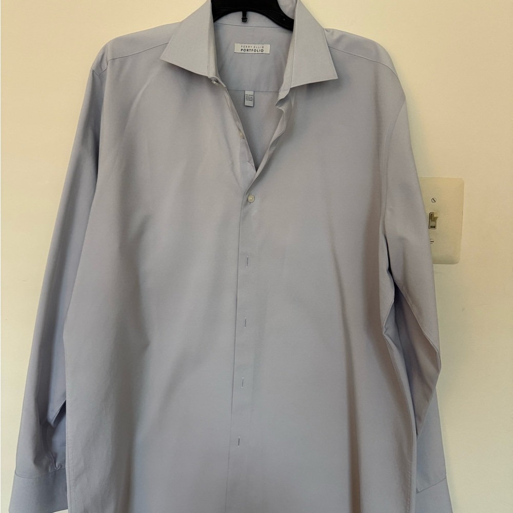 Perry Ellis Light Gray Dress Shirt